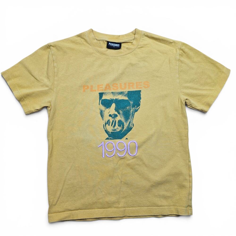PLEASURES NOW 1990 Graphic Tee Men's S Punk Horror Grunge Underground Streetwear